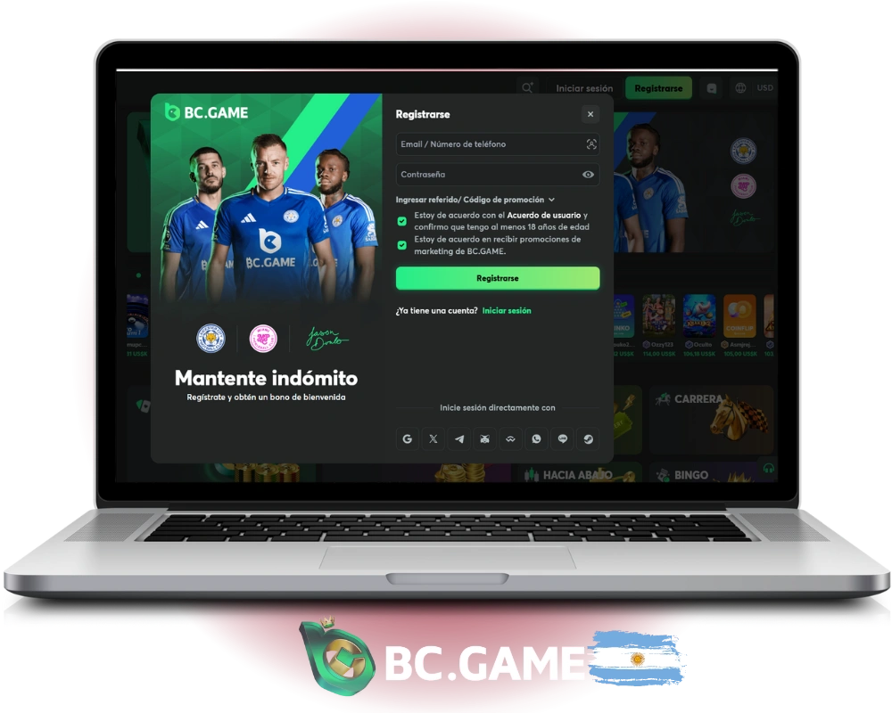 Registro de BC.Game