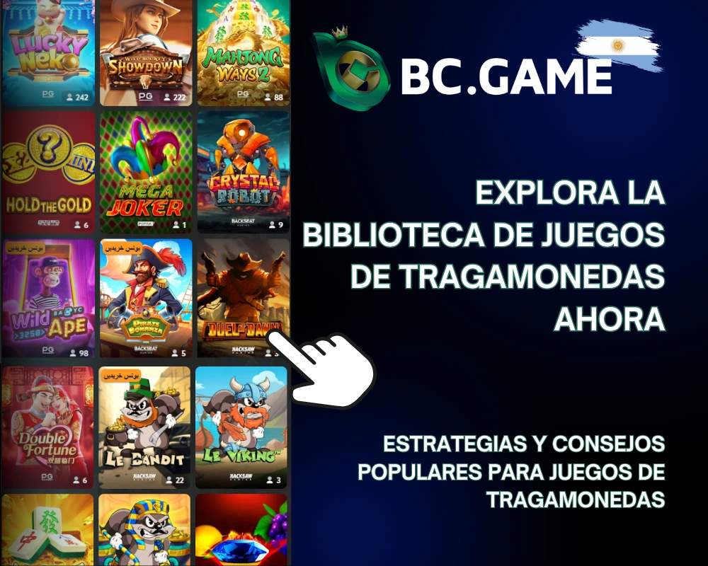 Tipos de Máquinas Tragamonedas Disponibles en BC Game