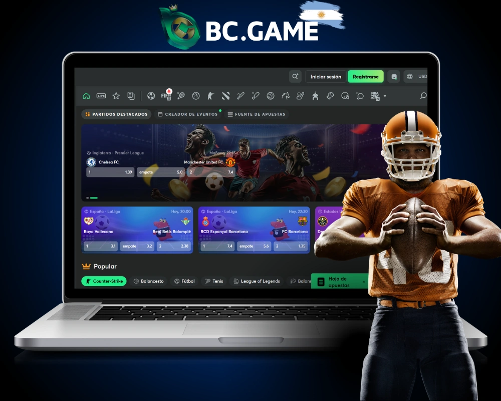 Apuestas deportivas en BC.GAME