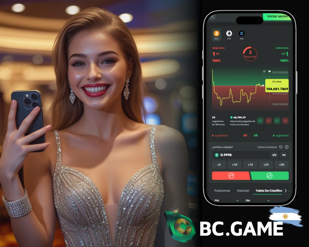 Juego Up Down de BC.Game