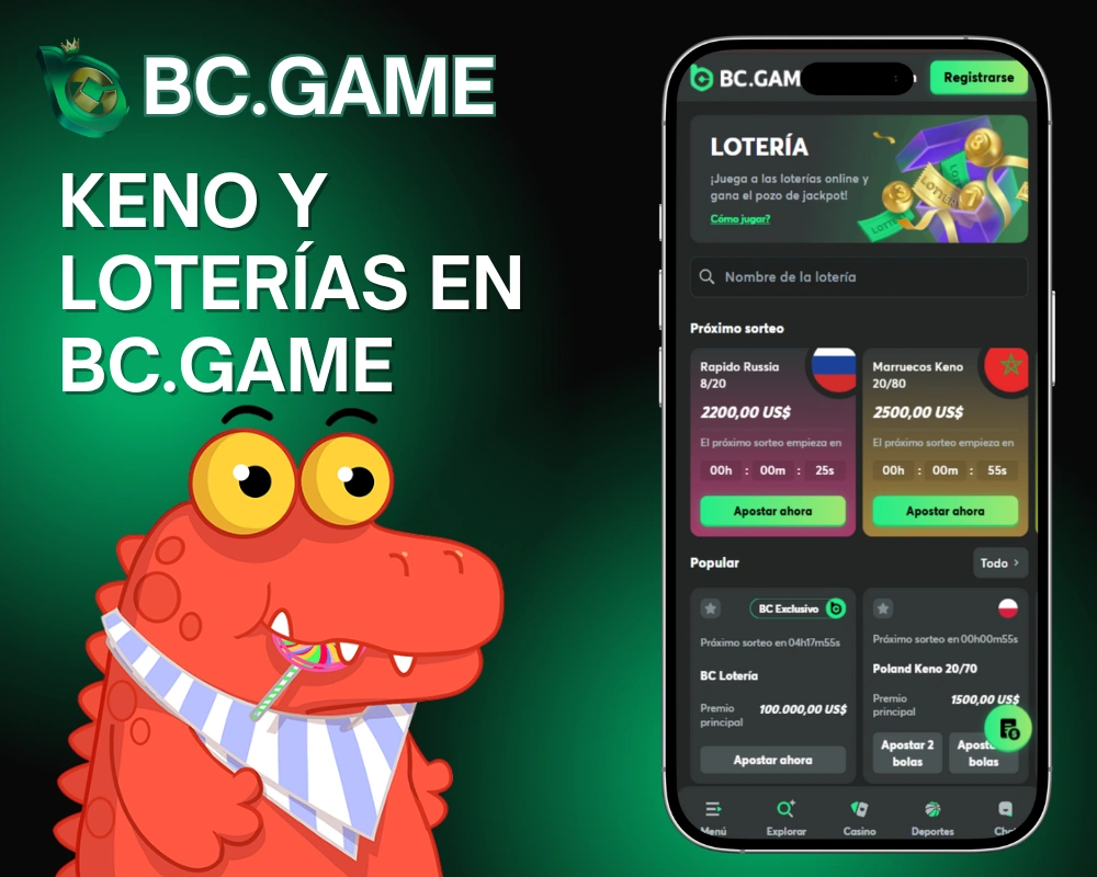 Keno y Loterías en BC Game